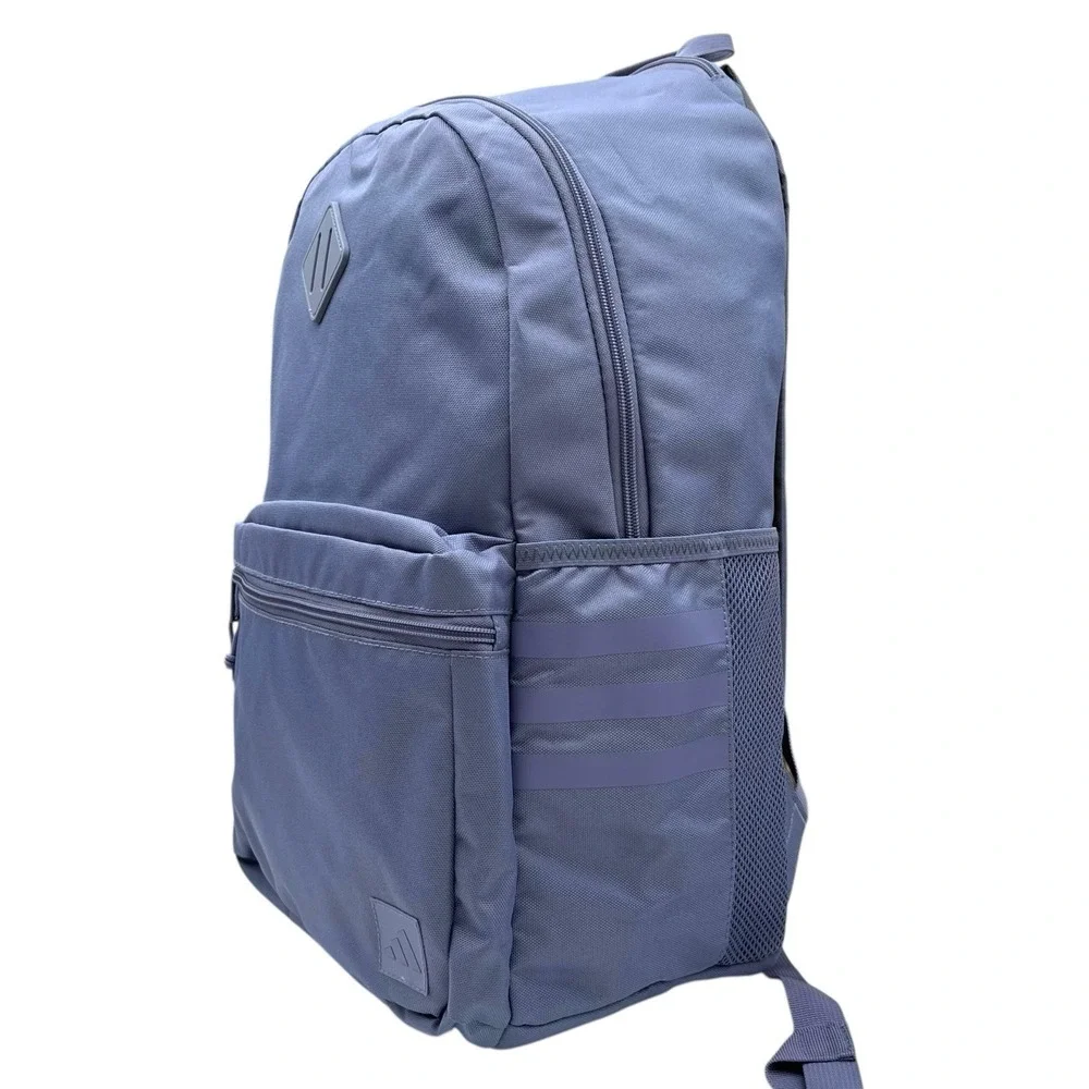Adidas Classic 3S 5 Girls School Backpack Fits 16" Laptop Silver Violet Purple - Picture 4 of 12